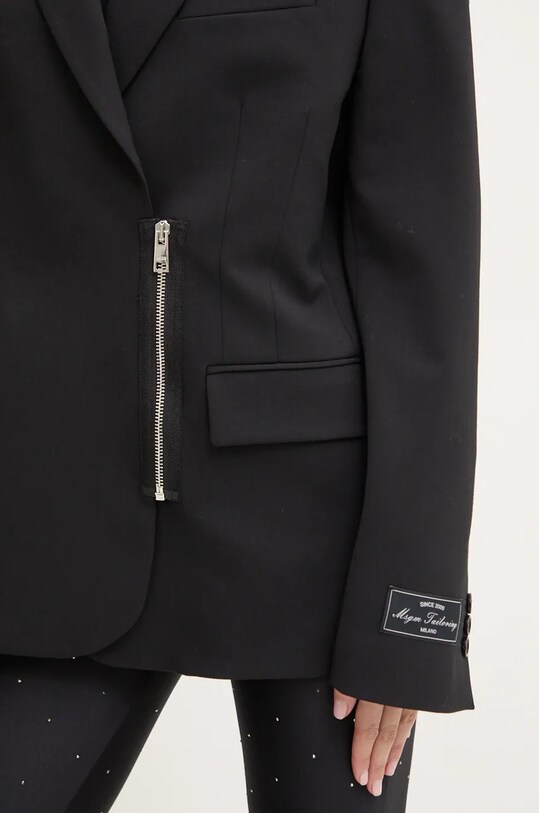 Пиджак с примесью шерсти MSGM 3742MDG11.247810 чёрный