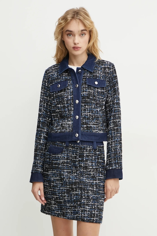 Піджак з домішкою вовни Morgan VCLAR з підкладкою темно-синій VCLAR