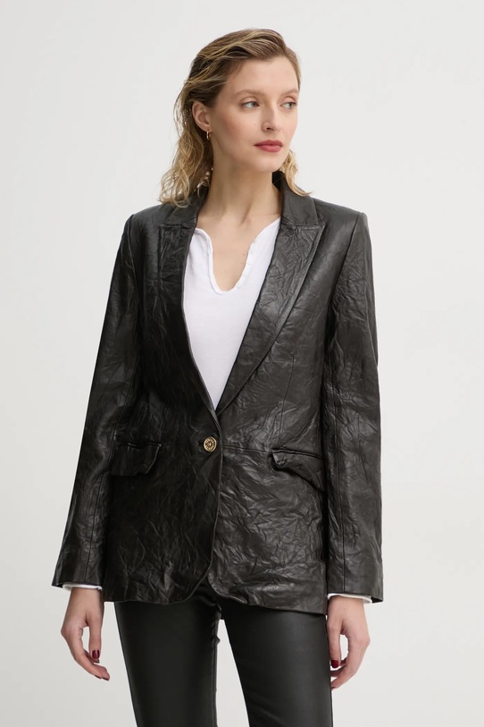 ZADIG&VOLTAIRE marynarka skórzana skóra naturalna brązowy RWBL00059