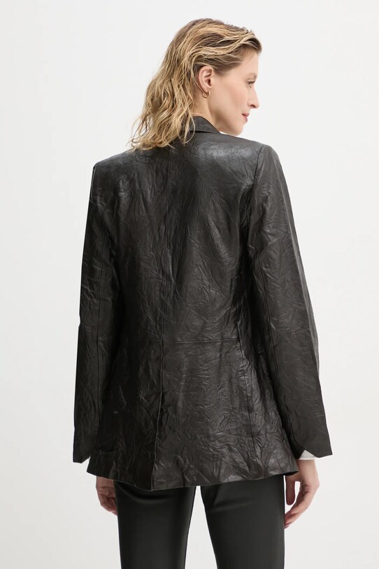Îmbrăcăminte ZADIG&VOLTAIRE sacou de piele RWBL00059 maro