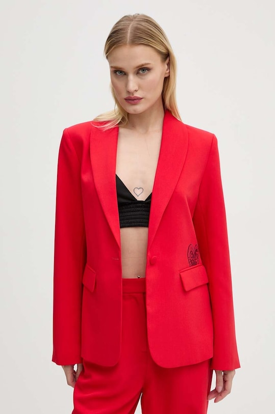 Never Fully Dressed marynarka Red Sundaze Romance Blazer aplikacja czerwony NFDOU358