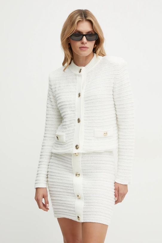 Simona Corsellini cardigan cu modele bej A24CPGIO02