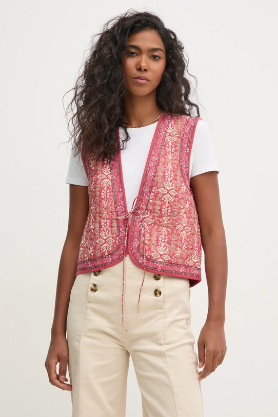 Hoss Intropia vestă din bumbac cu modele portocaliu 5478076