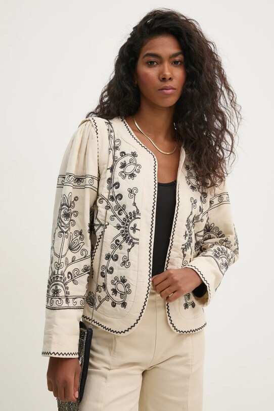 Hoss Intropia blazer din amestec de in cu captuseala bej 5478075