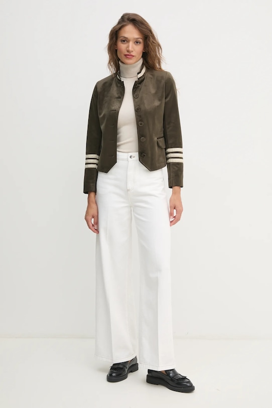 La Petite Française jachetă de catifea PFVIOLON PFVIOLON verde AW24