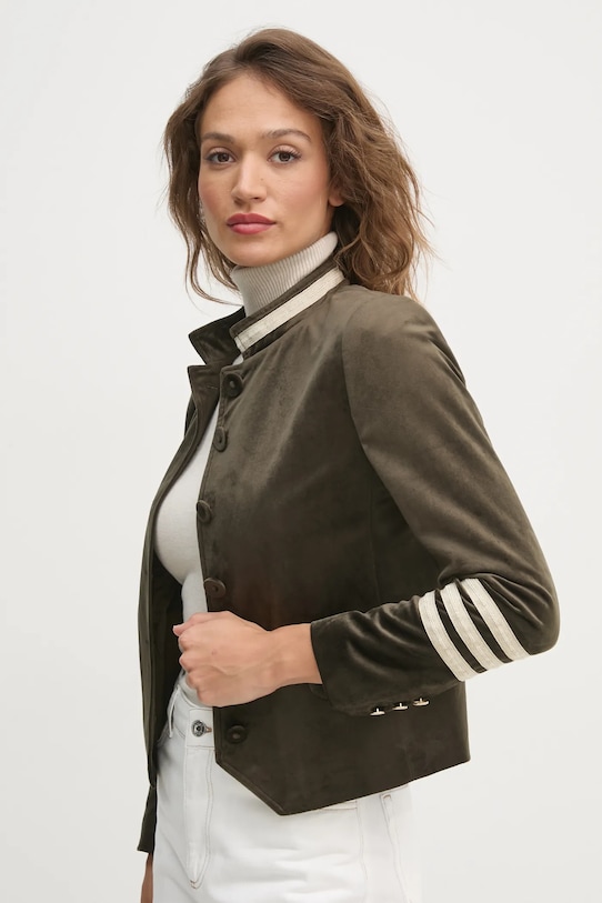 La Petite Française jachetă de catifea PFVIOLON PFVIOLON verde