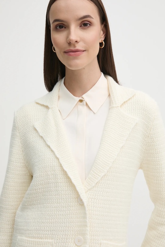 Кардиган з домішкою вовни Sisley бежевий 1176M602D