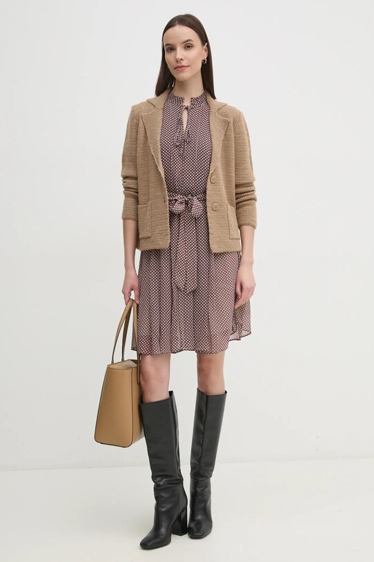 Кардиган з домішкою вовни Sisley 1176M602D бежевий AW24