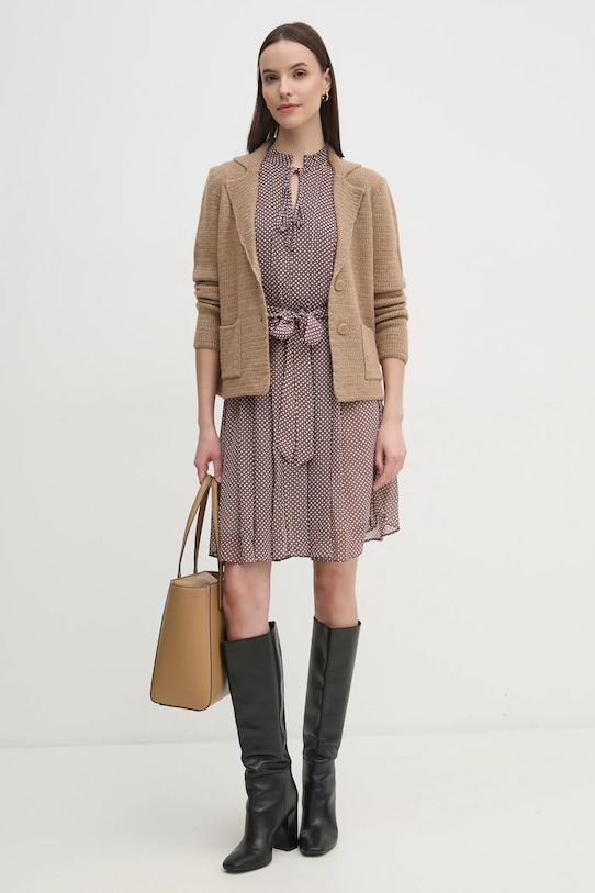 Sisley cardigan din amestec de lana 1176M602D bej AW24