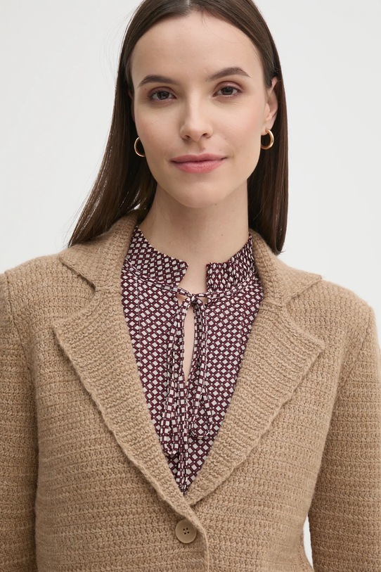 Sisley cardigan din amestec de lana bej 1176M602D