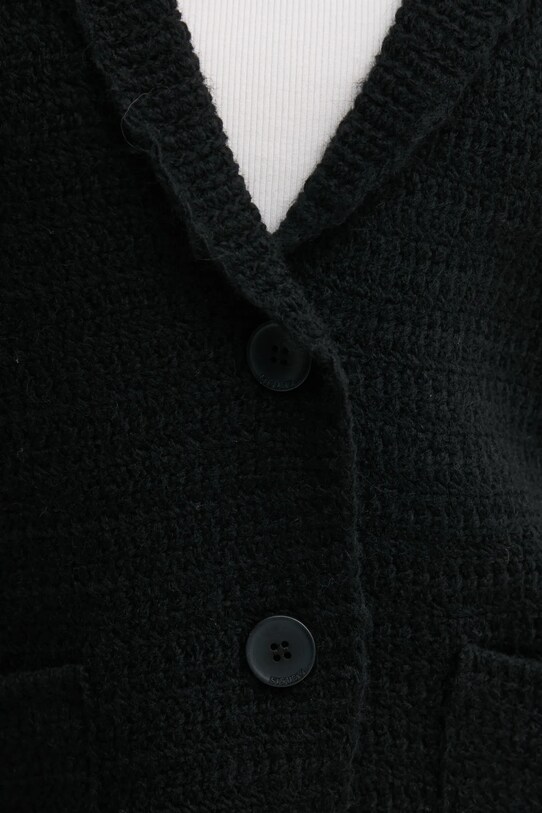 Kardigán s prímesou vlny Sisley 1176M602D čierna