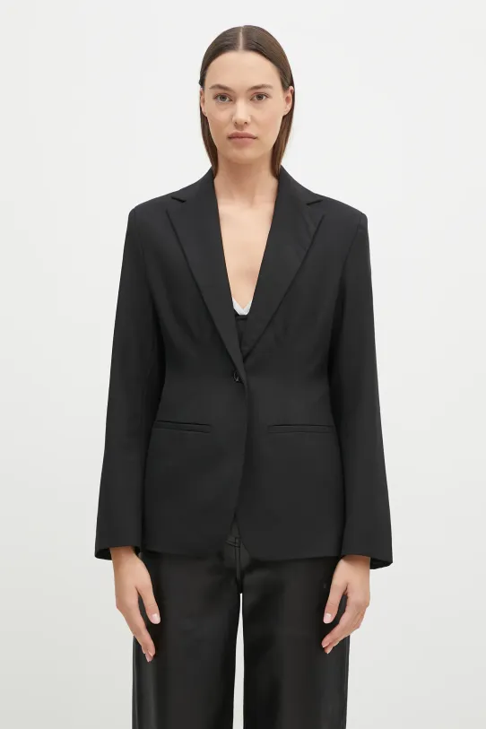 Сако Samsoe Samsoe Saliza едноредно закопчаване черен F24300007