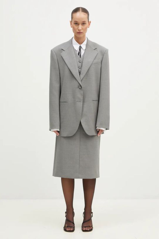 Vlnené sako Sportmax Baffo 2422046032600 sivá