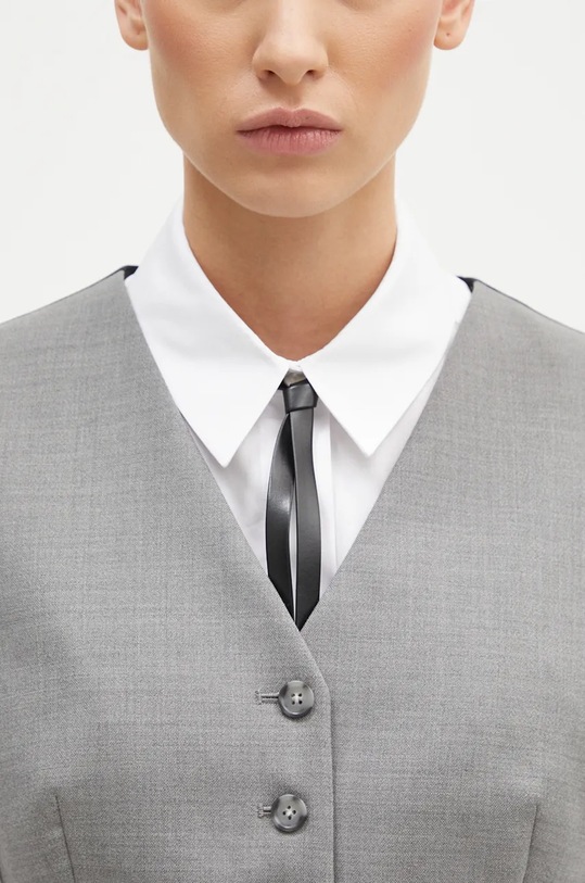 Sportmax kamizelka wełniana Adesso1234 szary 2422156012600