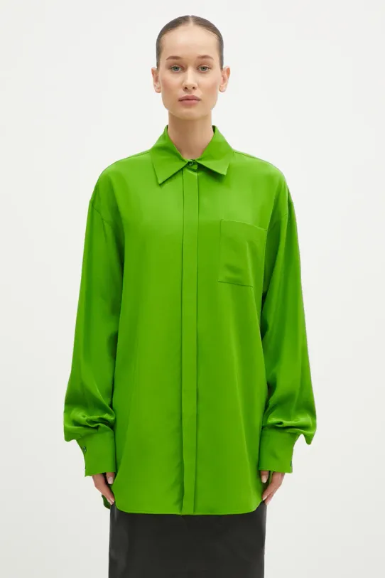 Sportmax koszula jedwabna Tonale relaxed zielony 2422196012600