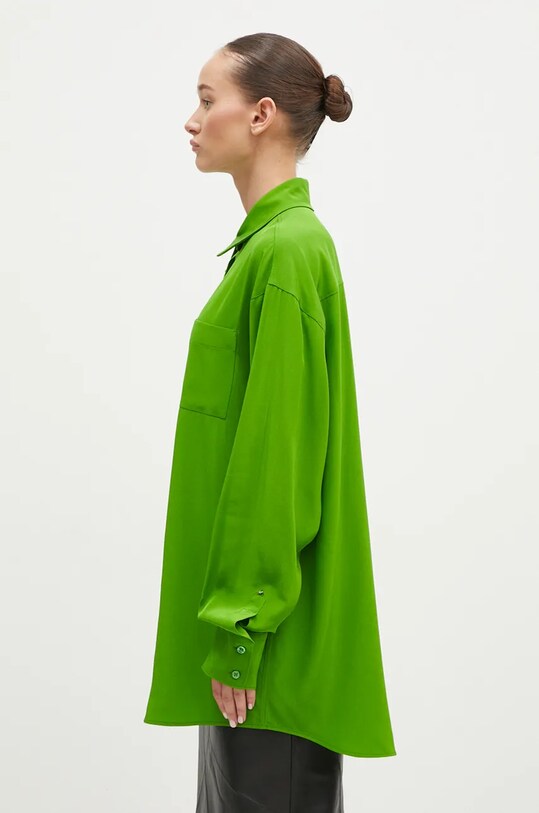 Hodvábna košeľa Sportmax Tonale 2422196012600 zelená AW24