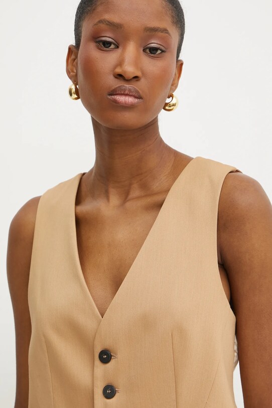 Vesta s prímesou vlny Forte Forte hnedá 13220.myjacket