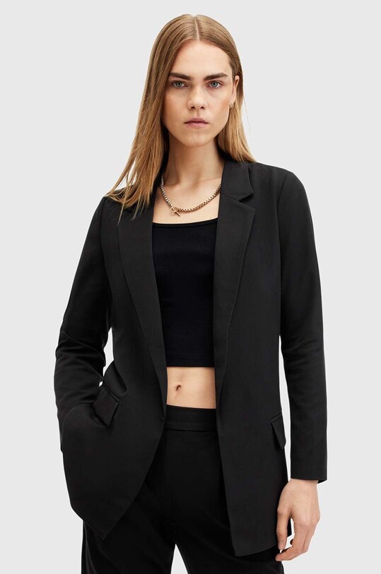 AllSaints marynarka ALEIDA TRI BLAZER dzianina czarny W008QZ