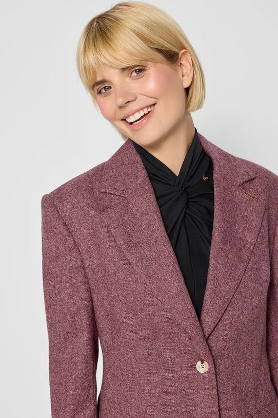 Bizuu marynarka wełniana NEVETTA NEVETTA.BORDOWY czerwony AW24