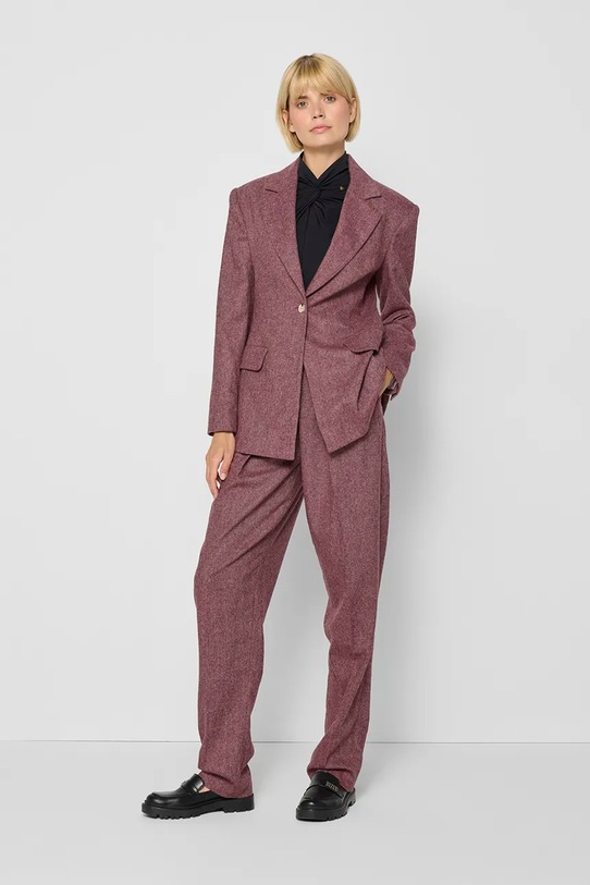 Odzież Bizuu marynarka wełniana NEVETTA NEVETTA.BORDOWY czerwony