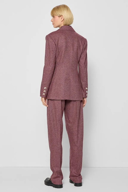 Bizuu marynarka wełniana NEVETTA czerwony NEVETTA.BORDOWY