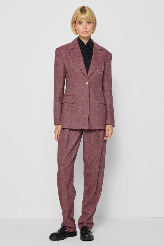 Bizuu marynarka wełniana NEVETTA NEVETTA.BORDOWY czerwony