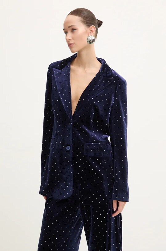 Never Fully Dressed marynarka Navy Hot Fix Blazer aplikacja granatowy NFDOU395