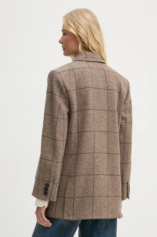 Odzież By Malene Birger marynarka z domieszką wełny RAILEY Q72631004 beżowy