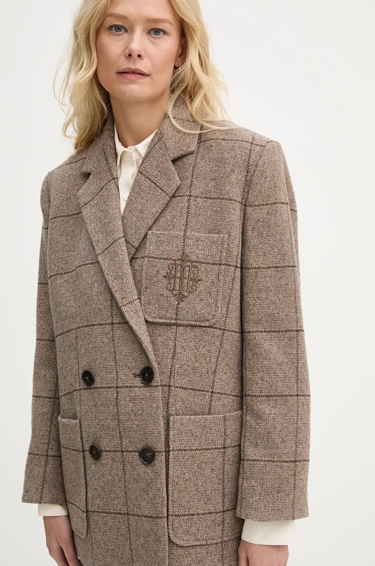 By Malene Birger marynarka z domieszką wełny RAILEY beżowy Q72631004