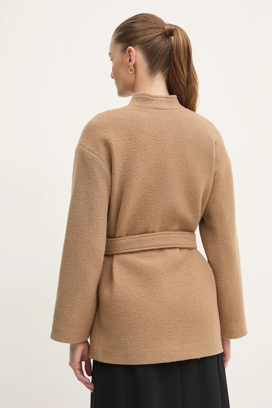 Odzież La Petite Française płaszcz wełniany PFVITALE brązowy