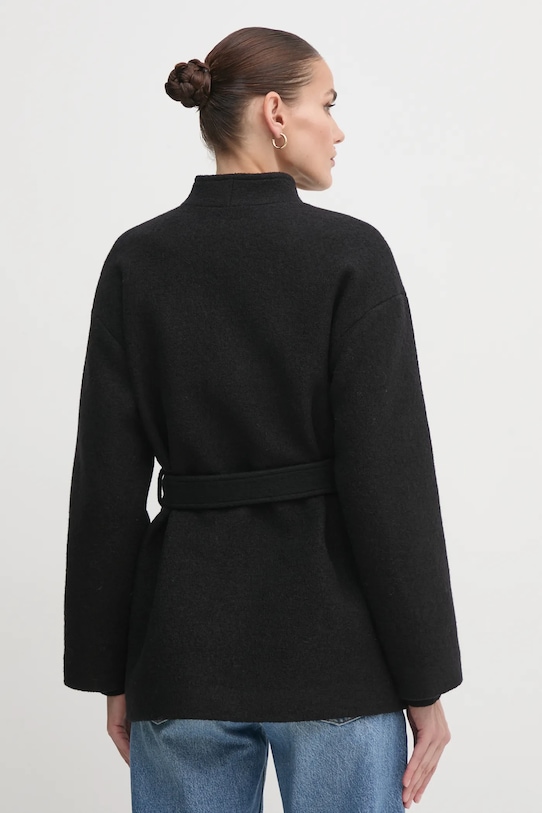 Îmbrăcăminte La Petite Française palton de lana PFVITALE negru