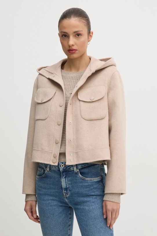 Куртка з домішкою вовни Pedro del Hierro бежевий 6758300