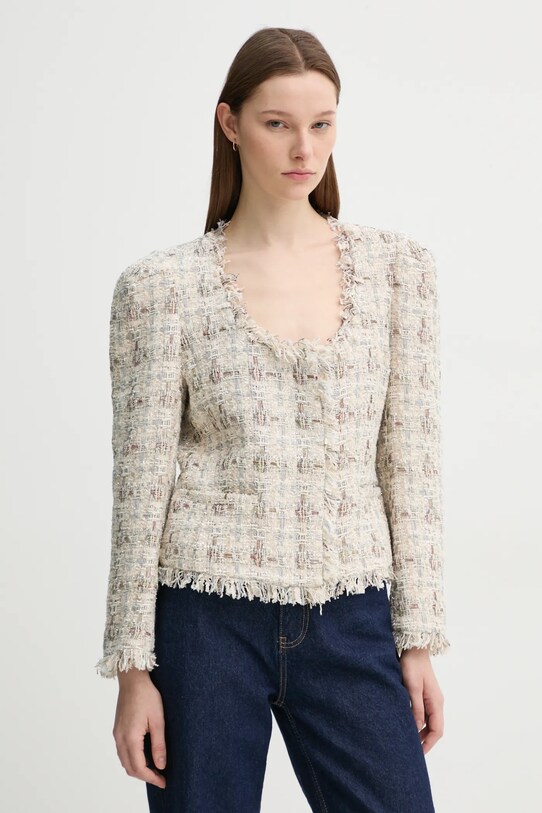 Пиджак с примесью шерсти MUNTHE SABU с подкладкой бежевый 244151424403