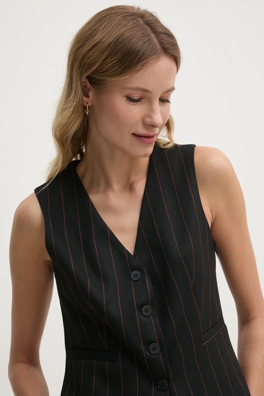 Sandro Ferrone kamizelka tkanina czarny S25YBEFREDDY