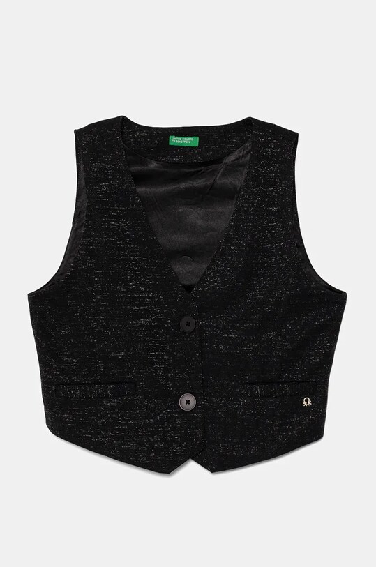 United Colors of Benetton vesta copii tricotaj negru 2SQBCJ00V.G.Seasonal