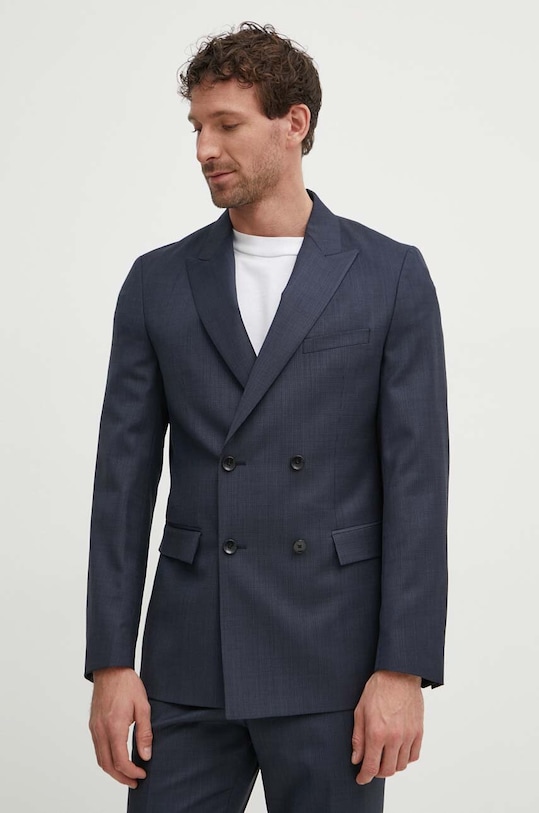 Odzież BOSS garnitur wełniany 50518118 granatowy