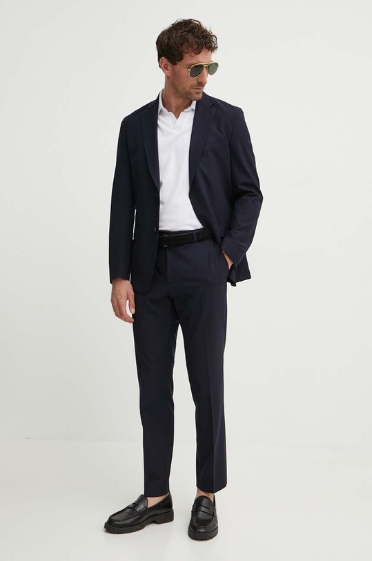 BOSS garnitur tkanina granatowy 50521664