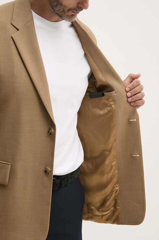 Vlněné sako BOSS 50521635 béžová