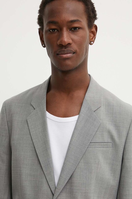 Blazer s příměsí vlny HUGO 50500250 šedá