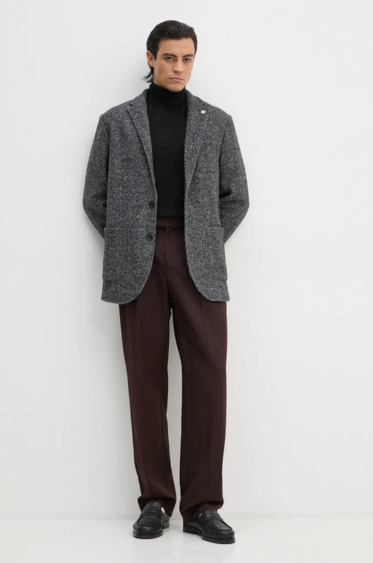 Marc O'Polo marynarka z domieszką wełny 429612280040 szary AW24