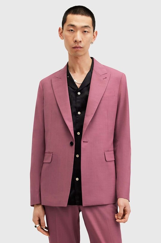 Пиджак с шерстью AllSaints AURA M001QA розовый