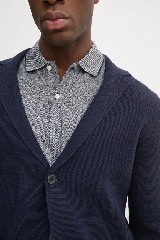 Blazer s příměsí vlny United Colors of Benetton 10C1U601E námořnická modř