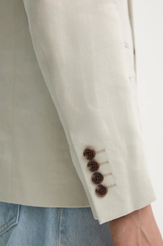 Ľanové sako Theory O0473101 béžová