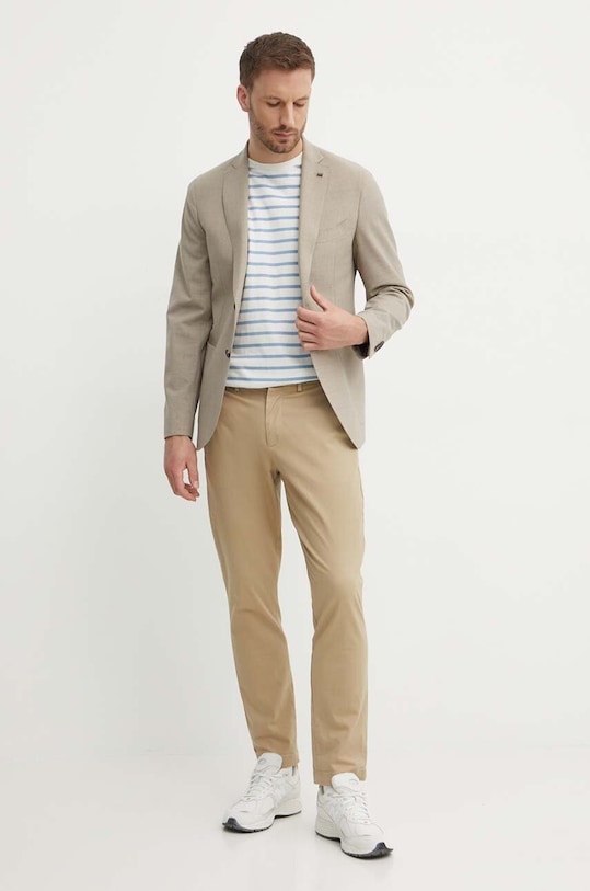 Vlněné sako Michael Kors MK0SB01025 béžová AW24