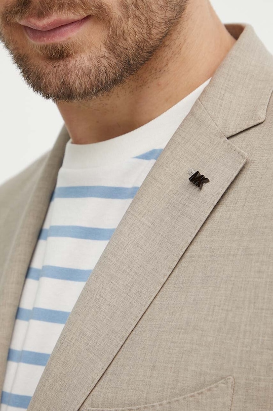 Vlněné sako Michael Kors MK0SB01025 béžová