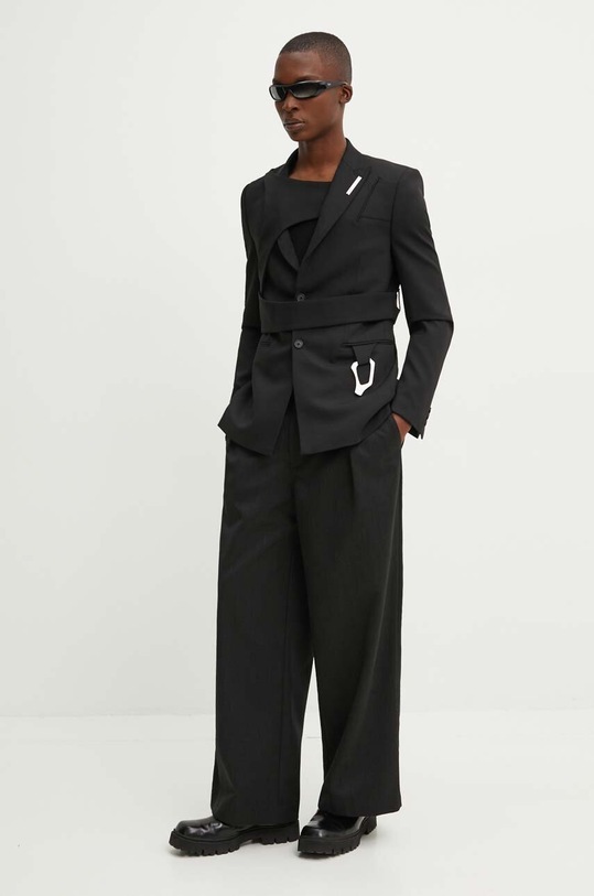 Heliot Emil sacou din lana HE.M.04.008.W05.BLK01 negru AW24