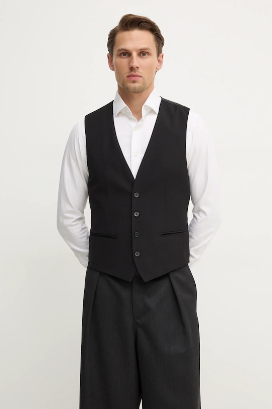 Sisley kamizelka tkanina czarny 2KI3SJ005