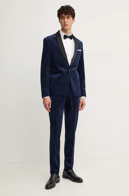 Lindbergh garnitur welurowy tkanina granatowy 30.605029.DK.BLUE