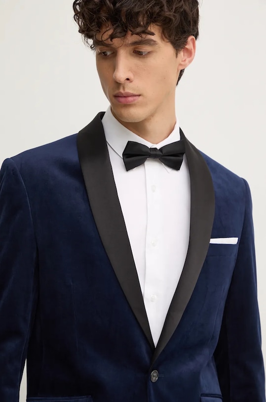 Lindbergh garnitur welurowy 30.605029.DK.BLUE granatowy