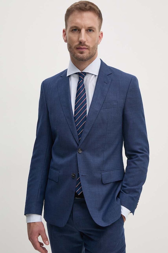 Odzież BOSS garnitur wełniany 50528116 niebieski